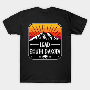 Lead South Dakota Vintage Mountain Sunset T-Shirt